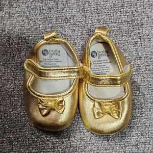 Baby Gear Shiny Gold Baby Shoes